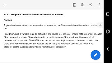 Embedded C questions:23. Is it acceptable to declare/define a variable in a C header?