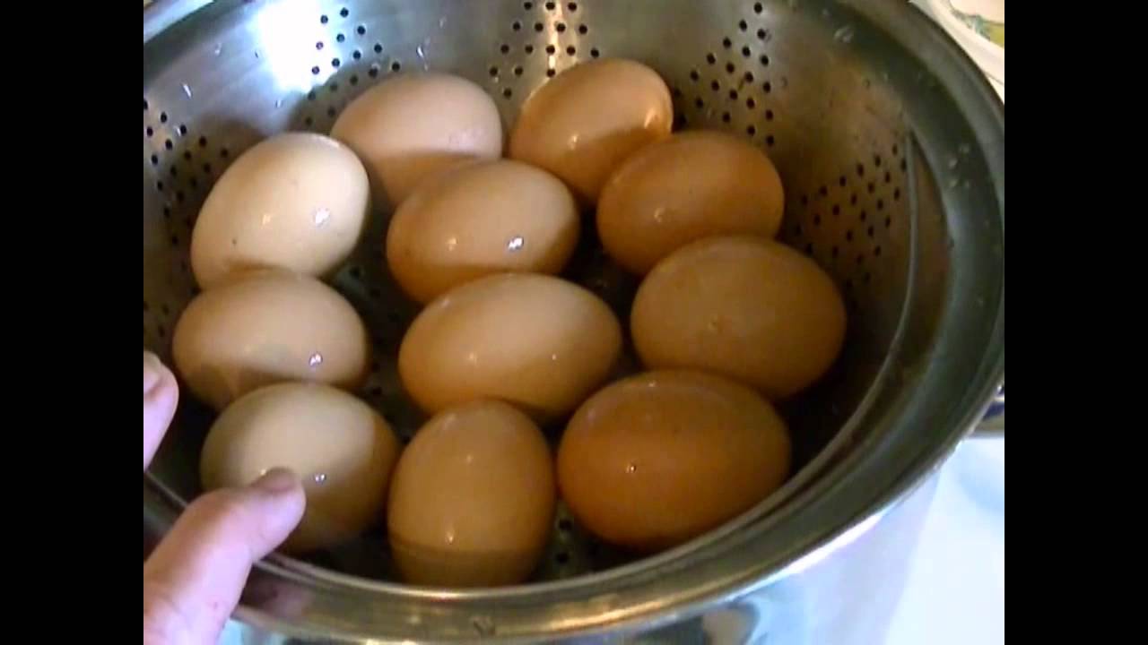 Don't hard boil your eggs. Steam them. - YouTube