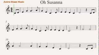 Oh Susanna- Easy Clarinet Sheet Music