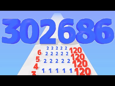 NUMBER MERGE: Run Master  302,686 FINAL SCORE (Max Level, Gameplay)