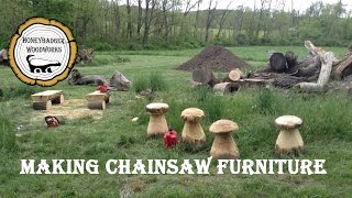 Video of one of our recent projects turning some onsite logs into natural benches and stools for a local dog park. Saw I am using is ...