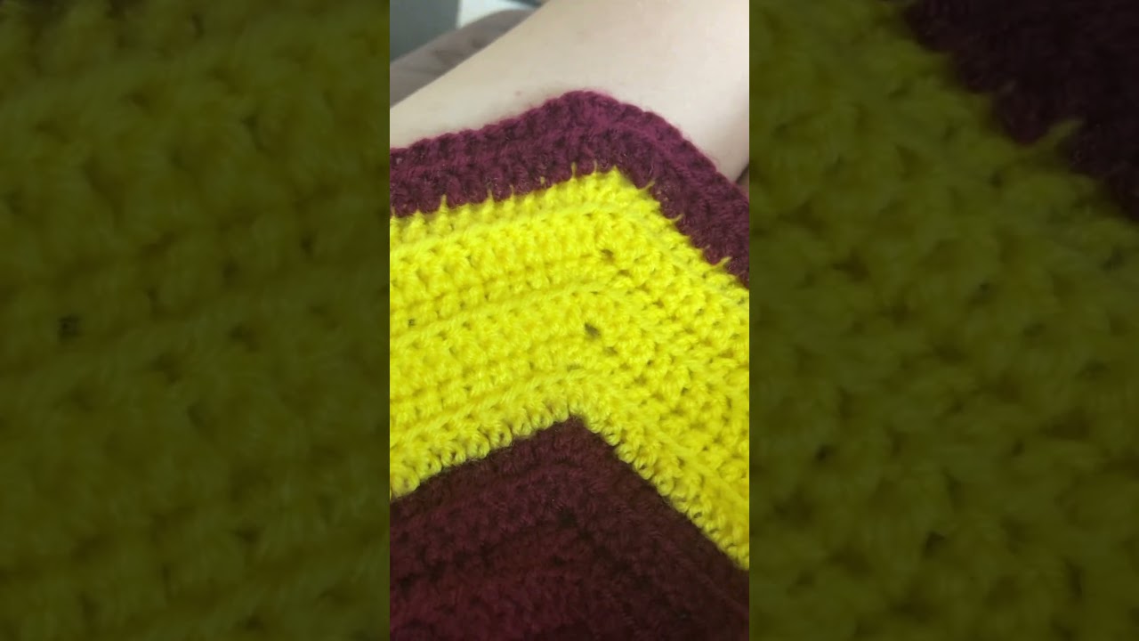 On row 14 of the lap blanket.