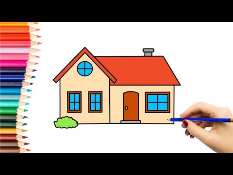 Kaip nupiešti NAMĄ | How to draw a house