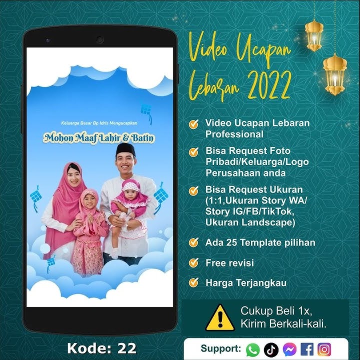 Jasa Video Ucapan Lebaran 2022 | Status WA Ucapan Lebaran | 22