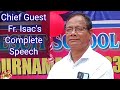 Chief Guest Fr. Isac's Complete Speech || Hockey Tournament # St. Mary's school Samtoli Simdega