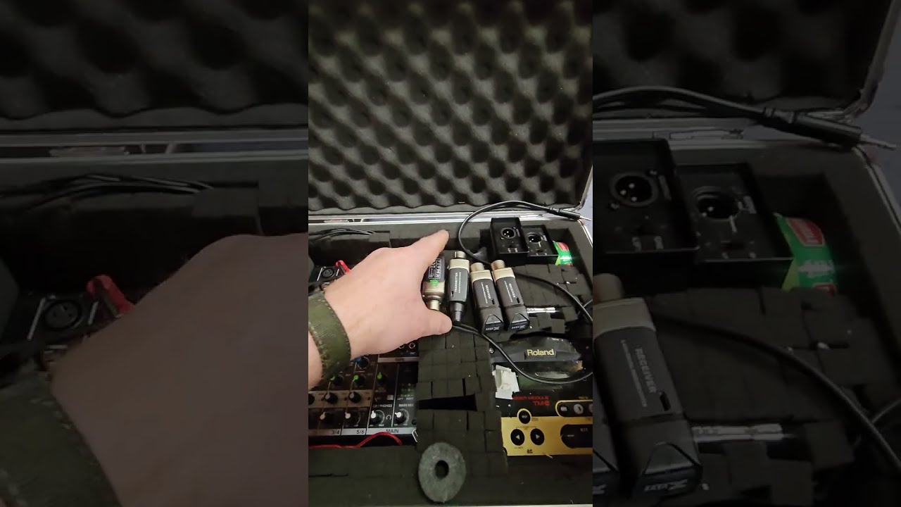 IEM setup for drummer. Flexibility for different gigs.