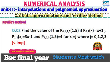 HOW TO SOLVE NEVILLE