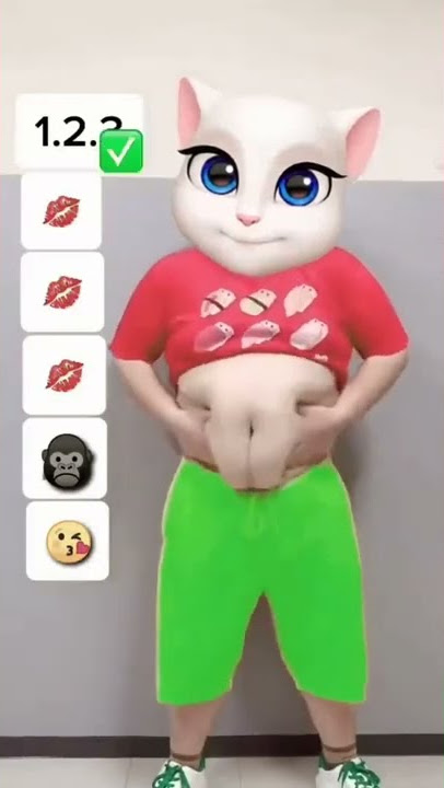 funniest Talking Angela and Talking Tom Fat Tummy Dance Effects #shorts