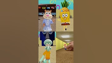 Roblox Sponge Bob Chasing in Avatar World #avatarworld #roblox #spongebob #memes #mario #