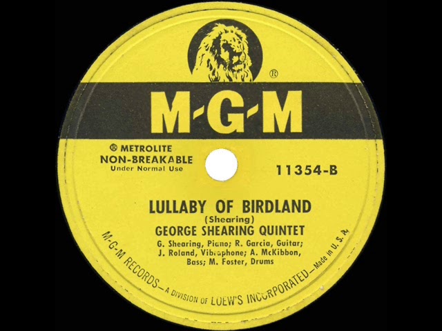 George Shearing - Lullaby Of Birdland INSTRUMENTAL