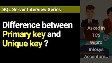 What is the difference between Primary key and Unique key ?
