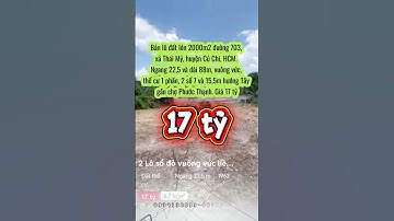 Bán lô đất lớn 2000m2 đường 703, xã Thái Mỹ, huyện Củ Chi, HCM. Ngang 22,5 và dài 88m