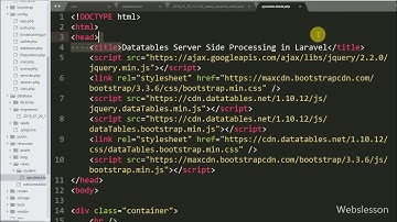 DataTables   Server side Processing in Laravel using Yajra