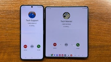 Samsung Galaxy Z Flip 5 vs Galaxy Z Fold 5 Simple Dialer App Incoming Calls Folded vs Unfolded