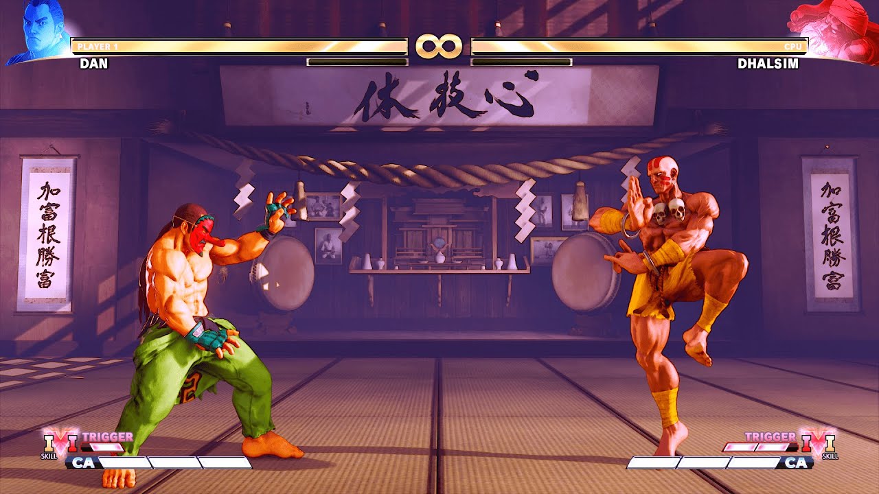 Маск Дэн против Дхалсима (самый сложный уровень) - Street Fighter 5. | Эпическая битва