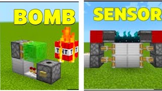 Automatic door and bomb in Minecraft