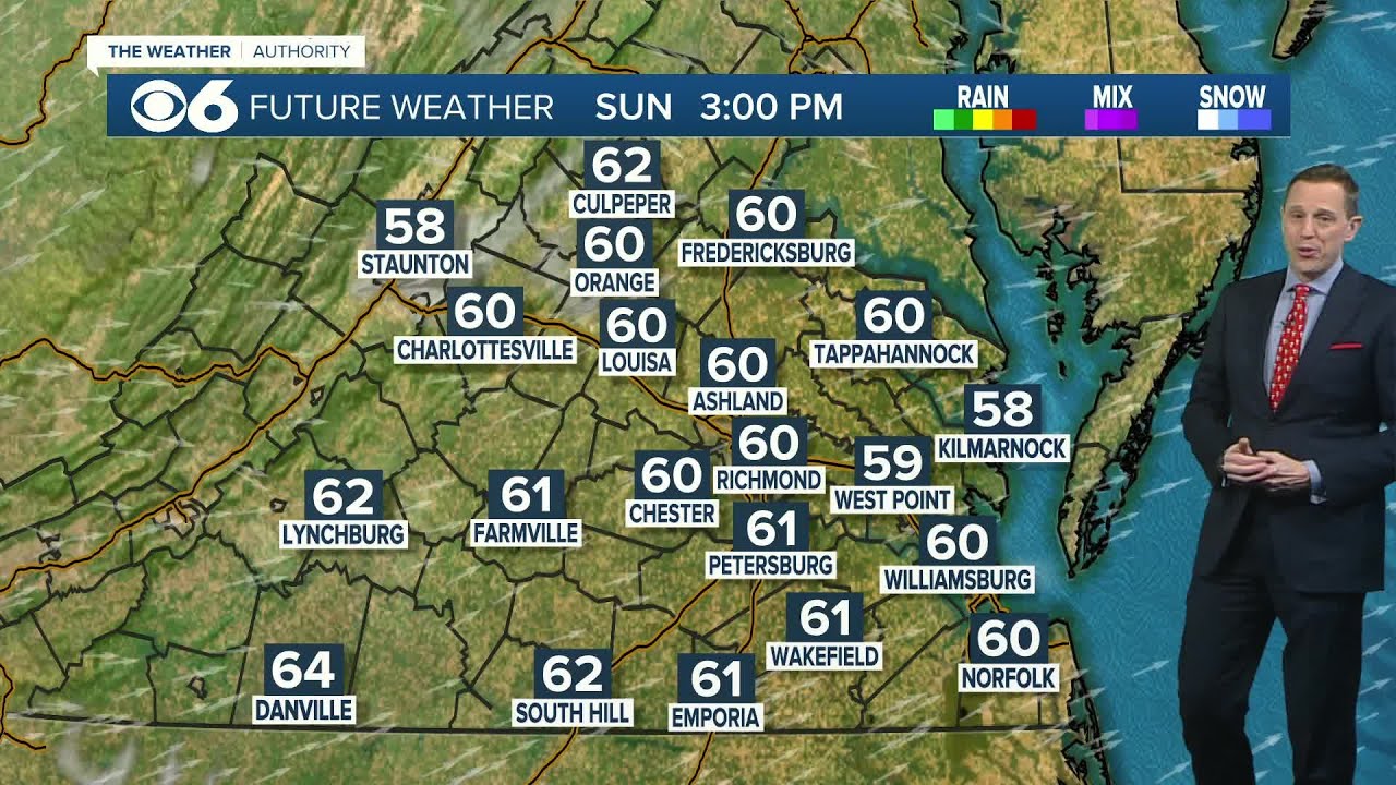 Big Warm-Up: Tracking highs in the upper 50s and lower 60s for Sunday ...