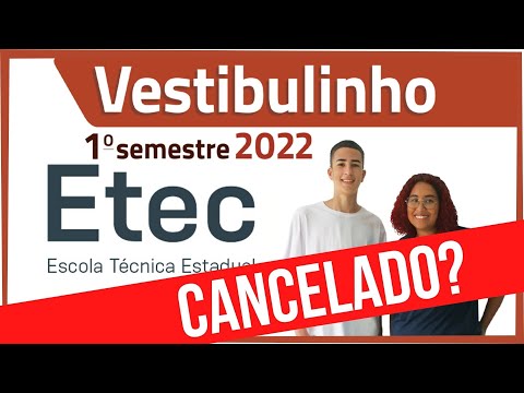 Vestibulinho ETEC cancelado?