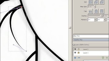 Inkscape inking a drawing example