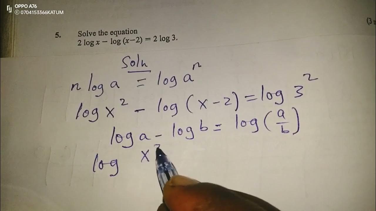 KCSE 2022 REVISION, MATHS PAPER 2. LOGARITHMS YouTube