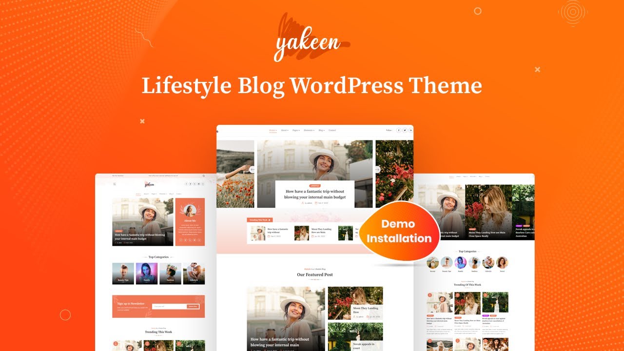Yakeen - Lifestyle Blog WordPress Theme [Demo Installation] - YouTube