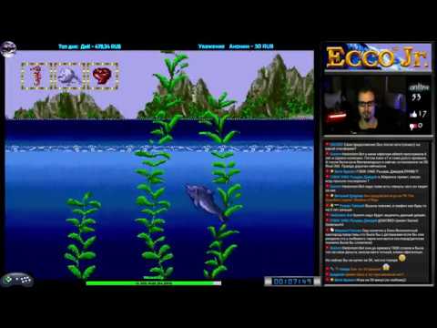 Видео: Ecco Jr. прохождение [Hard] (U) | Игра (SEGA Genesis, Mega Drive, SMD) 1995 Стрим RUS