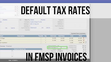 Default Tax Rates in FileMaker 14 Invoices | UPDATED VERSION IN DESCRIPTION