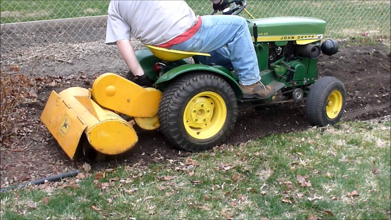 67 John Deere 112h With Model 30 Tiller Youtube