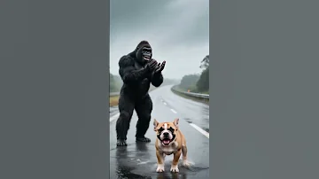 Gorilla Rescue Puppy From Highway Rescue Puppy Animals Youtuber Youtube Rescueeffort Bulldog 