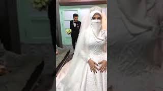 عروسه منتقبه حلوه اوى اللهم بارك👰