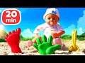 Baby dolls go to the beach! Play sand games &amp; water fun for kids with Baby Born doll &amp; toys for kids