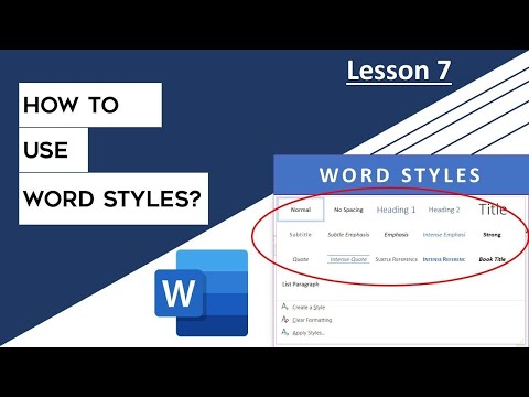 How To Use Styles in Microsoft Word 2016 Tutorial - Lesson 7