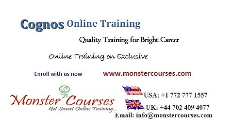 Cognos Online Training| Cognos Video Tutorial| Cognos BI 10.2 Online Training