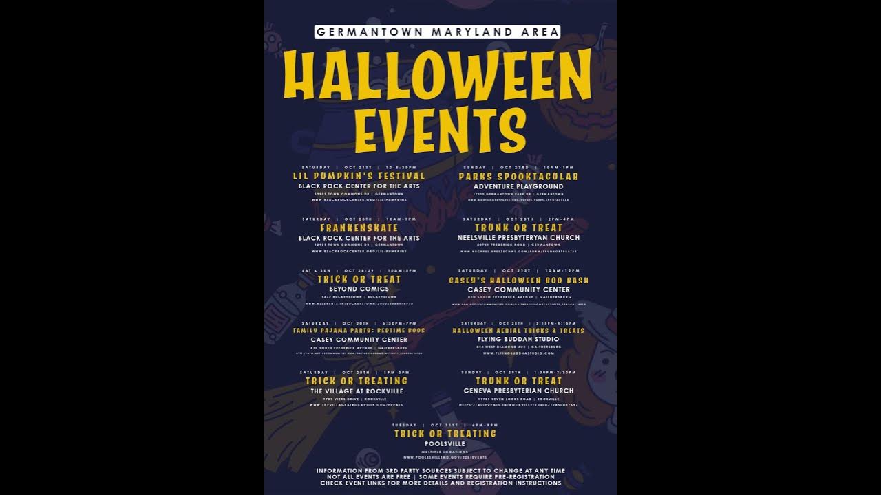 Germantown Maryland Area Halloween Trick or Treating & Trunk or Germantown Maryland Area Halloween Trick or Treating & Trunk or
