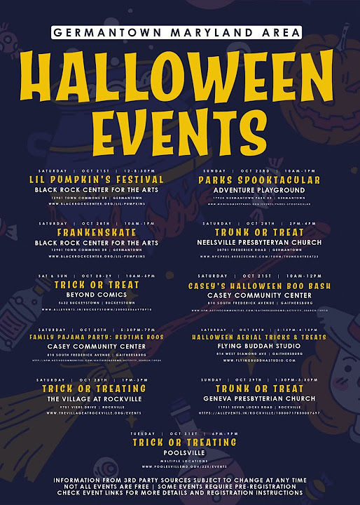 Germantown Maryland Area Halloween Trick or Treating & Trunk or