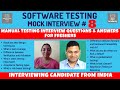 Manual Testing Interview Questions for Freshers - Software Testing Mock Interview