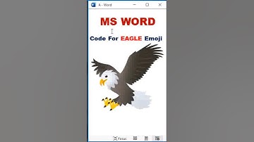 Eagle & Dove Emoji in ms word | MS Word Majic Tricks | use Alt + x in word | #mswordtricks #shorts