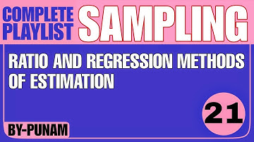 Ratio and Regression methods of Estimation|ONE SHOT|Solved eg|Competitive exams|Statistics by Punam|