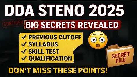 DDA Stenographer Recruitment 2025 What You Need To Know
