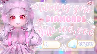 HOW I TURNED 0 DIAMONDS INTO 100,000 DIAMONDS!! (Roblox Royale High)