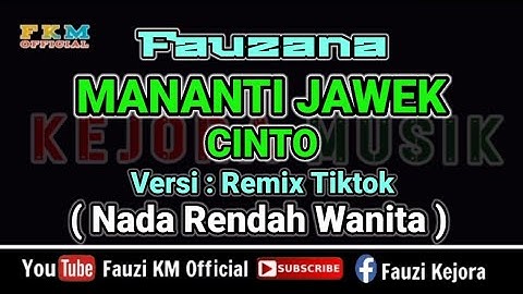 Remix Tiktok- MANANTI JAWEK CINTO - Fauzana [ Karaoke ] Nada Rendah Wanita