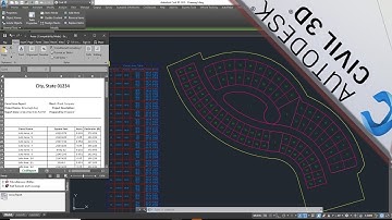 AutoCAD Civil3d Parcel Calculates Park Area, Lots, Asphaltic Road Area, Create Excel Report & Table.
