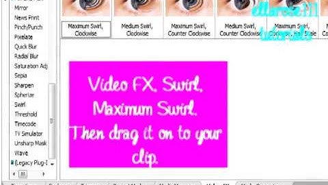 Swirl Text Effect || Sony Vegas