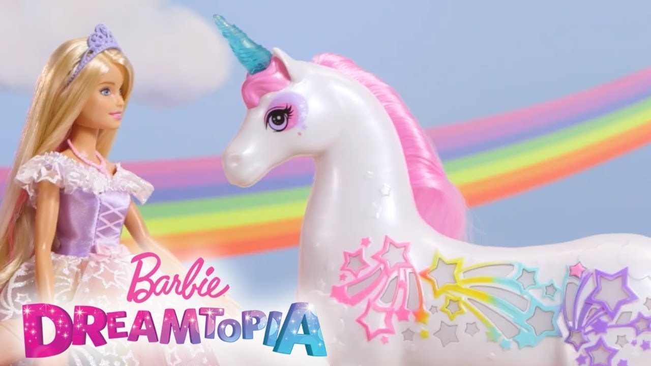 barbie unicorno pettina e brilla