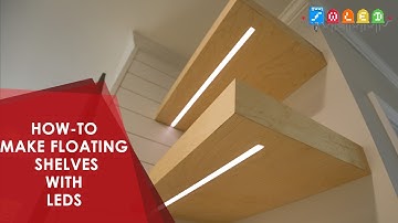 DIY Floating Shelves | Custom LED Lighting