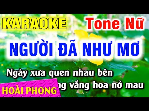 Karaoke Người Đã Như Mơ Tone Nữ Nhạc Sống Dể Hát | Hoài Phong Organ