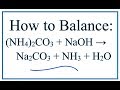 Balancing Chemical Equations Steps