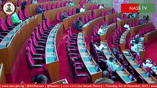 LIVE SENATE PLENARY THURSDAY, 4TH 0F DECEMBER, 2025
