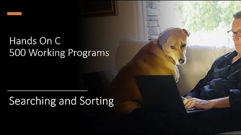 C Programming Sorting and Searching