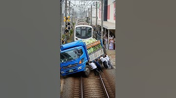 Train Stuck on the Tracks During Heavy Rail Traffic